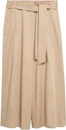 Comma Broeken, Dames, Beige, S, Katoen, Wijde broek