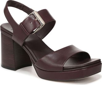 Naturalizer Womens Philippa Platform Slingback Sandal, Ruby Noir Leather, 5.5 UK