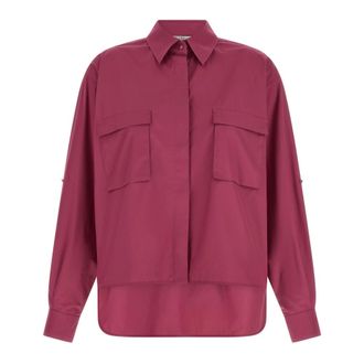 Max Mara MxmTenue cotton poplin shirt - female - Max Mara - Shirts - Pink - 2XS - Blouses & Shirts