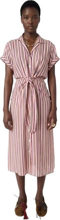 Gerard Darel Striped Button-Front Midi Dress in Multicolored at Nordstrom, Size 12