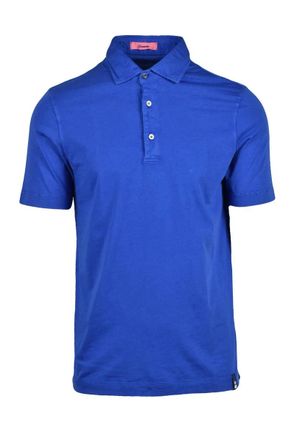 Drumohr Blue Cotton Men Polo