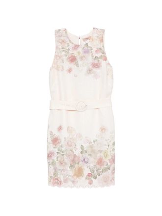 Twin-Set Abito Sleeveless Floral Print Mini Dress