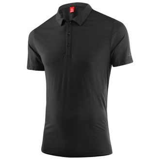 LOEFFLER Poloshirt Merino-Tencel Polo-Shirt f&uuml;r Herren | schwarz