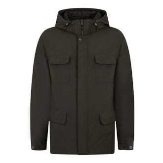 Moorer Parkas, male, Green, Size: S Contemporary Hooded Jacket