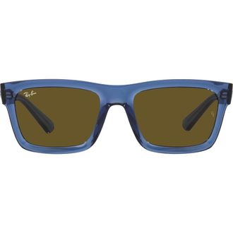 Ray-Ban Warren 57mm Rectangular Sunglasses in Dark Brown at Nordstrom Rack