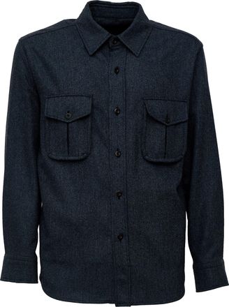 Caruso Wool Cashmere Flap Pocket Overshirt