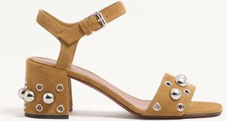 Valentino Garavani Nellc&ocirc;te Crust Leather Sandal 60Mm Wo