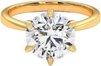Tilla 14K yellow gold lab-grown diamond ring - women - 14kt Yellow Gold/Lab Grown Diamond - 6