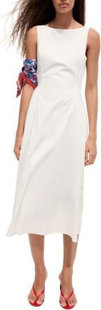 Mango Nicole Drop Waist Midi Dress in White at Nordstrom, Size 10