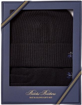 Brooks Brothers 2Pc Wool & Cashmere-Blend Hat & Gloves Set