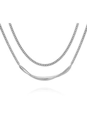 Vince Camuto Layered Chain Necklace in Silver Tone at Nordstrom Rack