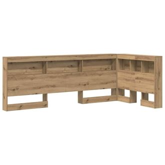 Berkfield Home Storage Headboard with Shelf Artisan oak 90 cm Engineered wood in Brown