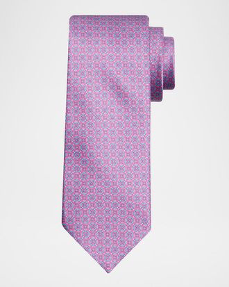 Stefano Ricci Men & apos;s Geometric-Circle Silk Tie