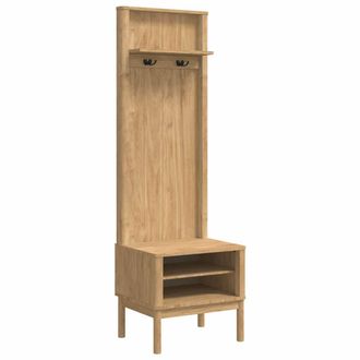 vidaXL Mueble De Recibidor Floro Marr&oacute;n Cera 50 X 40 X 158 Cm Vidaxl
