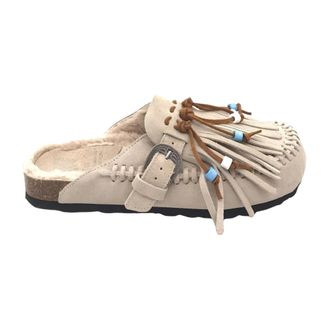 Taji Schoenen, Dames, Beige, 39 EU, Leer, Caribe Suede