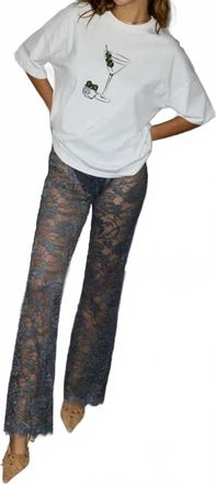 Never Fully Dressed Lace Trouser In Charcoal