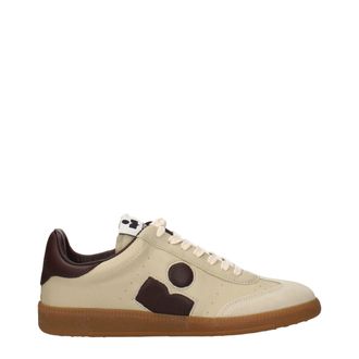 Isabel Marant Beige Leather Low Top Womens Sneakers