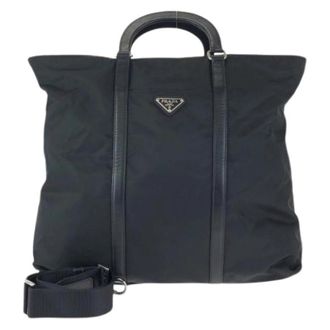 Prada Pre-owned Tessuto Nylon 2way Bag - Heren - Vintage Shopper - Zwart - ONE Size - Nylon - Vintage