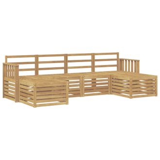 vidaXL Conjunto De Sof&aacute;s De Exterior 5 Pcs Blanco 249 X 122,5 X 73 Cm Vidaxl