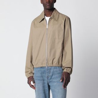 Ami Beige Ami De Coeur zip-up jacket