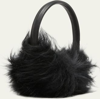 Yves Salomon Thick Leather & Cashmere Earmuffs