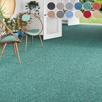 My Home Teppichboden »Fortis, Schlinge, Made in Netherlands« rechteckig 5 mm Höhe meliert, Breite 400 cm, strapazierfähig, Wohnzimmer