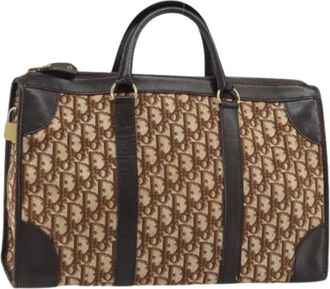 Dior Pre-owned Handbags, female, Brown, Size: ONE SIZE Pre-owned Vintage Trotter Boston Bag
