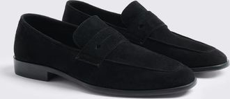 Moss Black Suede Relaxed Loafers