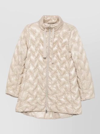 Herno long down coat high collar quilted