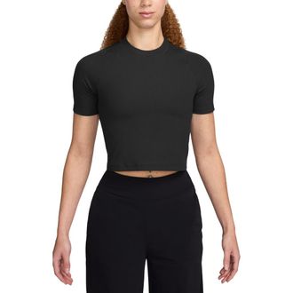Nike Zenvy Dri-FIT Rib T-Shirt in 010 010 Black/pcg6C at Nordstrom Rack, Size Xx-Large