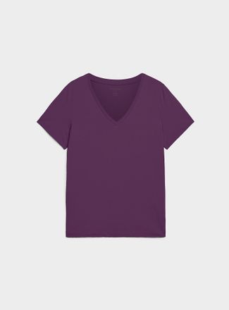 Contemporaine Womens 100% organic cotton V-neck T-shirt