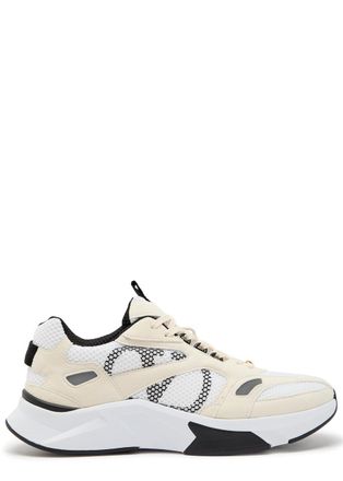 Valentino Garavani Demivee Panelled Mesh and Suede Sneakers - White - 45 (IT45 / UK11)