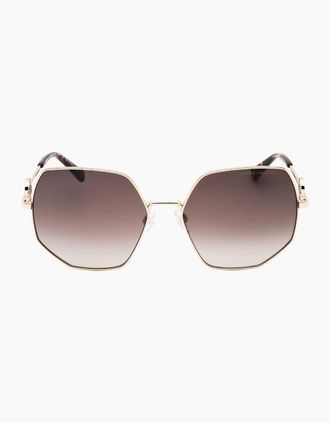 Marc Jacobs Womens Marc Jacobs Havana Leg Ends Gold Sunglasses - Size: ONE size