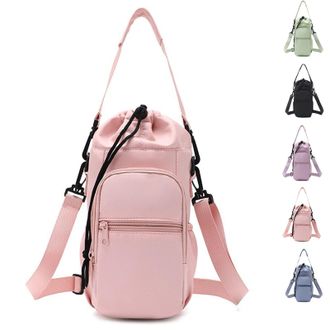 Generic Water Bottle Shoulder Bag - The Ultimate Outdoor Companion, Crossbody Water Bottle Holder, for Walking (Pink)