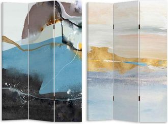 Vacchetti Vacchetti - Paravento Estampado Abstracto Azul 3 Paneles Rectangular 120,6x2,5xh180,6x2,5xh180