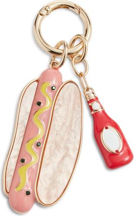 Chelsea28 Hot Dog Bag Charm in Tan Multi- Gold at Nordstrom