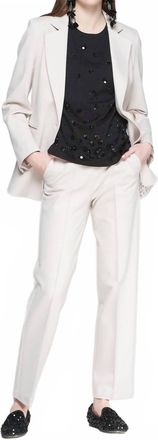 Vilagallo Elisa Straight-Leg Trouser In Beige