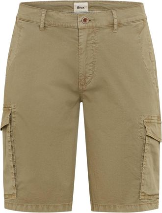 Brax Brax korte broek khaki normale fit katoen cargo