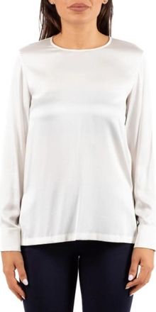 Max Mara Lodi Shirt - Dames - Blouses - Beige - S - Satijn - Overhemden