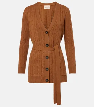 Valentino Cardigan in cashmere a trecce