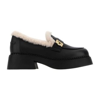 Ferragamo Mocassini Caminia in pelliccia - - Shoes - Donna - Nero - 38 EU