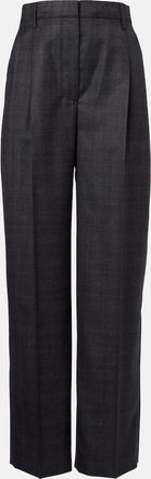 Prada Checked wool wide-leg pants