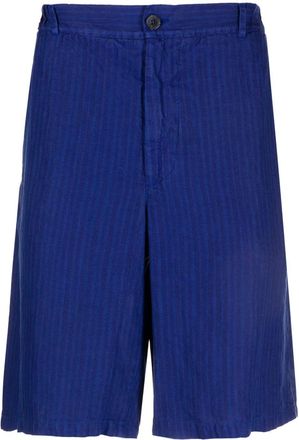 120% Lino linen bermuda shorts - men - Linen/Flax - 46 - Blue
