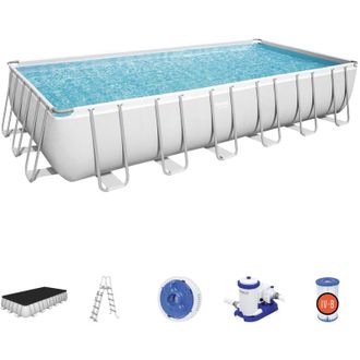 Bestway Piscina Desmontable Rectangular Power Steel 30.045 L Depurad