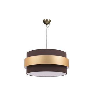 Fabrilamp Colgante Bremen Cuero/marr&oacute;n-oro 3xe27 - Estilo Elegante Y Regx50d - Iluminaci&oacute;n Sofisticada Y Vers&aacute;til