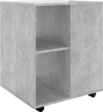 vidaXL Vidaxl - Rolling Cabinet Concrete Grey 60x53x72 cm Engineered Wood