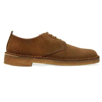 Clarks Desert London Leather Mens Shoes - Cola - Size:UK 10.5