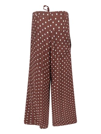 Parosh Womens Trousers Brown Silk