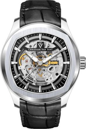 Christian Van Sant Mens Romeo Black Dial Watch