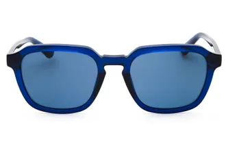 Calvin Klein CK23533S Oval Injected Propionate Frame Sunglasses - Blue